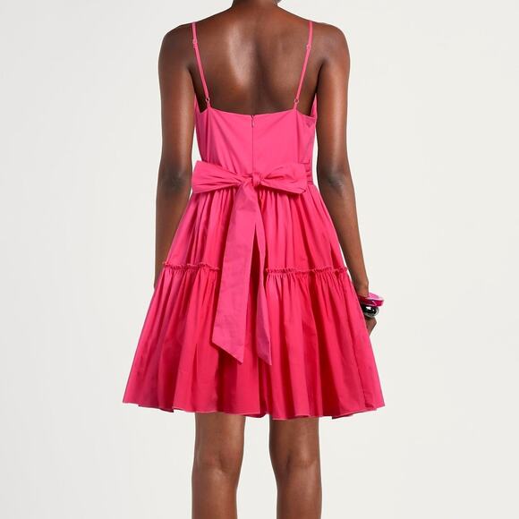 Anthropologie MED NWT Barbie Pink Fushia Lolita Tiered Skirt Strappy Coquette - Picture 4 of 11
